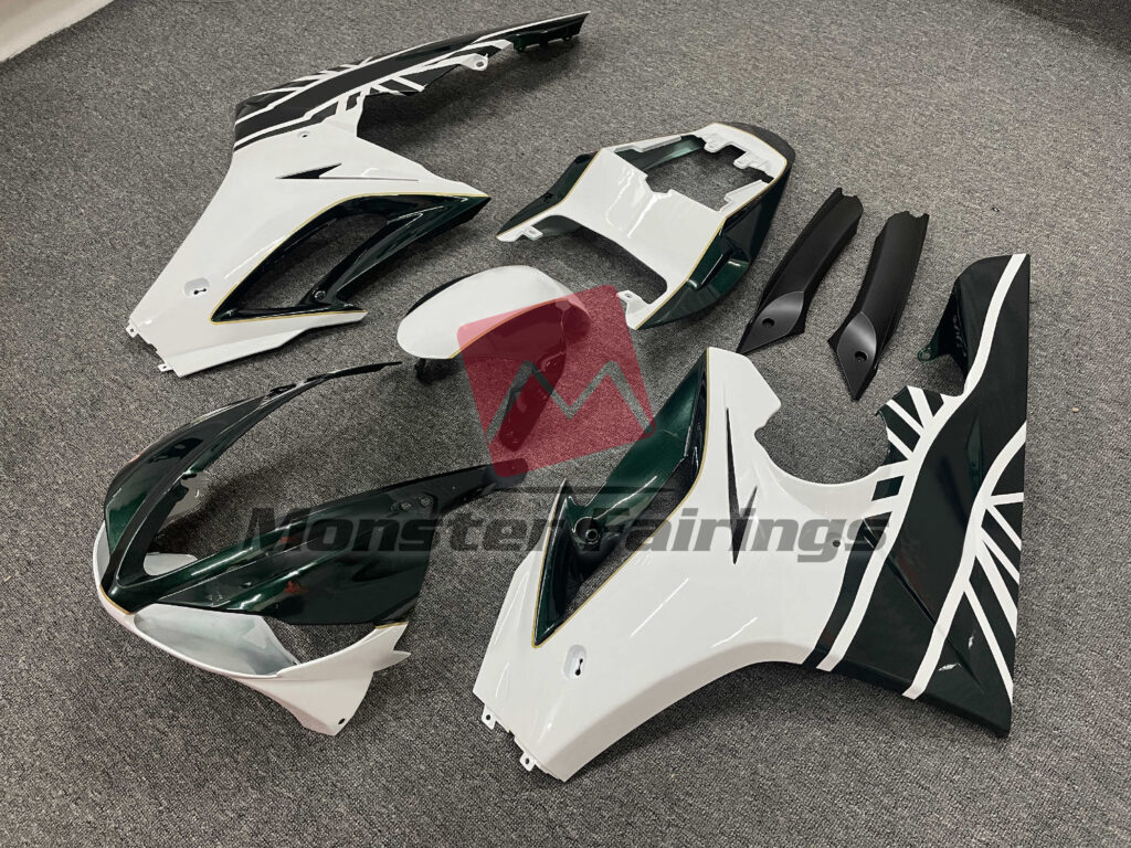 Triumph Daytona 675 custom ABS fairings 2009 - 2012 in British Racing Green - durable replacement kit, Monster Fairings