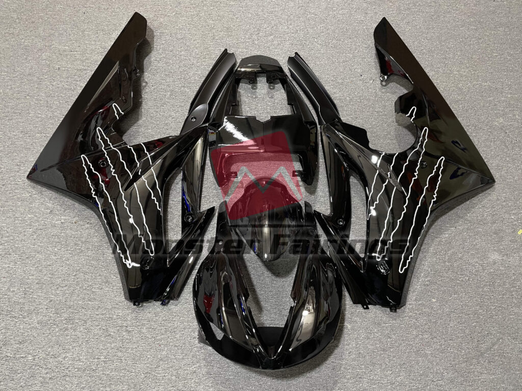 Triumph Daytona 675 2009 - 2012 Black Gloss Custom ABS fairings - custom motorcycle bodywork kit by Monster Fairings