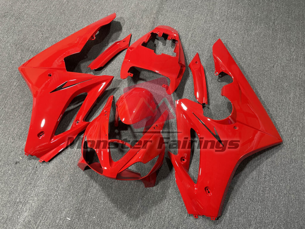 Triumph Daytona 675 custom ABS fairings 2006 - 2008 in Gloss Red - durable replacement kit, Monster Fairings
