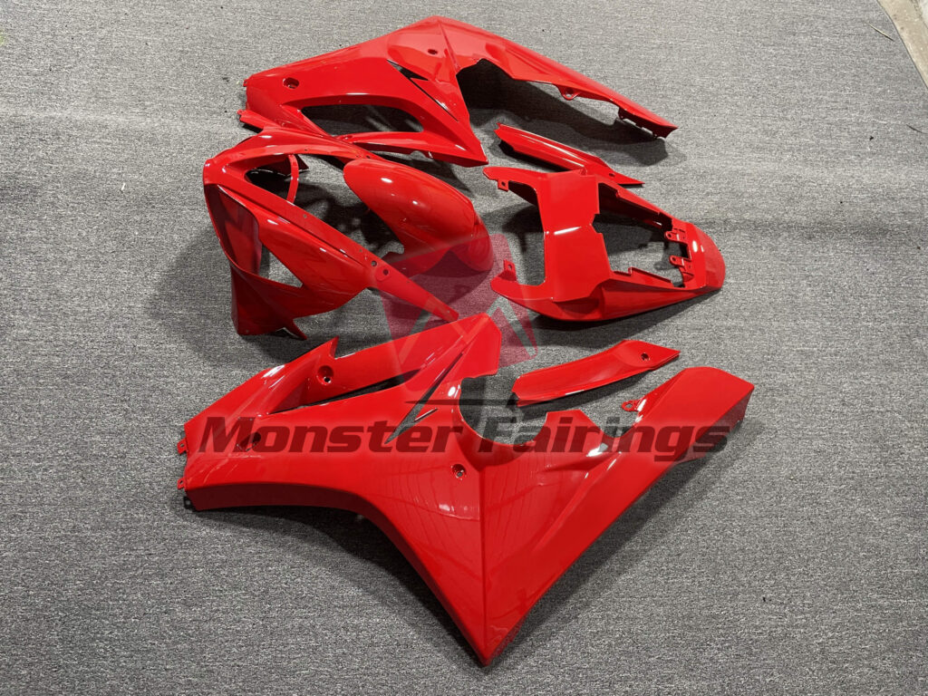 2006 - 2008 Triumph Daytona 675 Gloss Red fairing set - ABS injection, custom painted by Monster Fairings