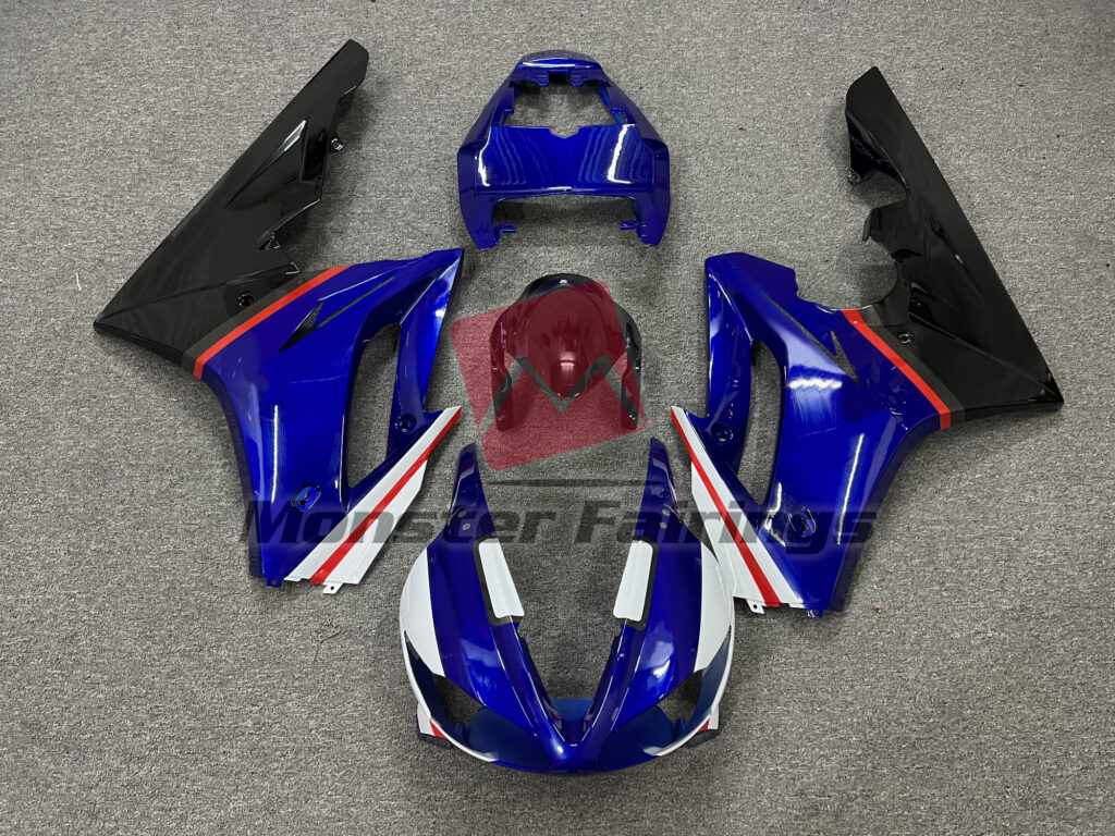 Triumph Daytona 675 2009 - 2012 Blue and White ABS fairings - custom motorcycle bodywork kit by Monster Fairings