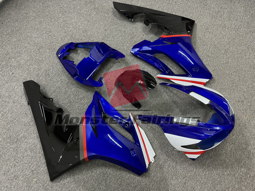 Blue and White ABS fairings for Triumph Daytona 675 2009 - 2012 - premium OEM fit kit by Monster Fairings