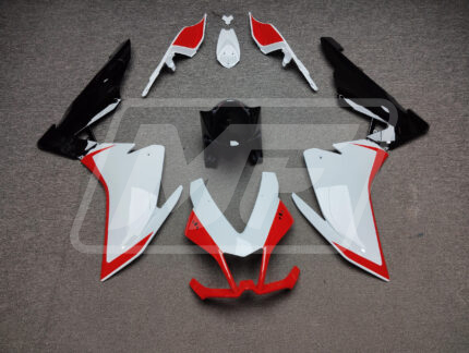 Aprilia RSV4 1000 2010-2015 Gloss White with Red ABS Fairings | Monster Fairings