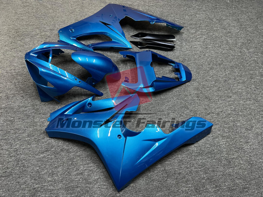 2006 - 2008 Triumph Daytona 675 Gloss Vibrant Blue fairing set - ABS injection, custom painted by Monster Fairings