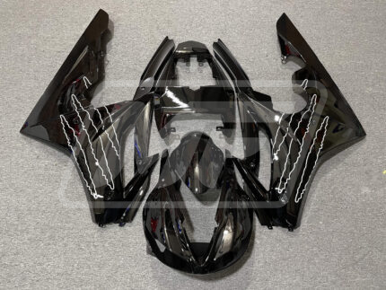 Triumph Daytona 675 2009-2012 Gloss Black with White ABS Fairings | Monster Fairings