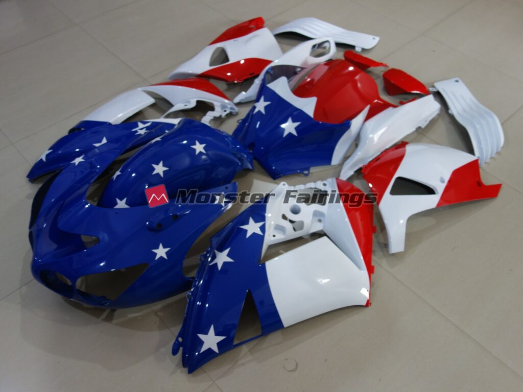 Kawasaki ZX14R custom ABS fairings 2006 - 2011 in All American - durable replacement kit, Monster Fairings