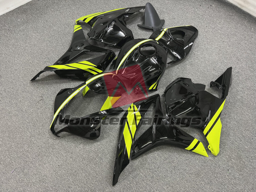 Custom High Viz Stripe ABS fairings for Honda CBR600RR 2009 - 2012 - premium OEM fit kit by Monster Fairings