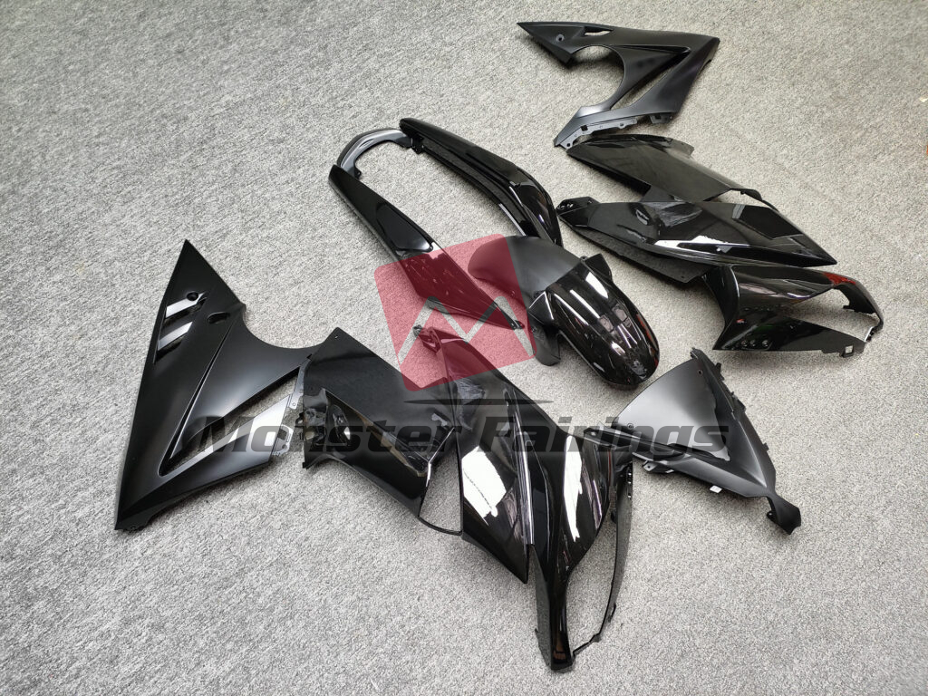 Gloss & Matte Black ABS fairings for Kawasaki Ninja 650R 2009 - 2011 - premium OEM fit kit by Monster Fairings