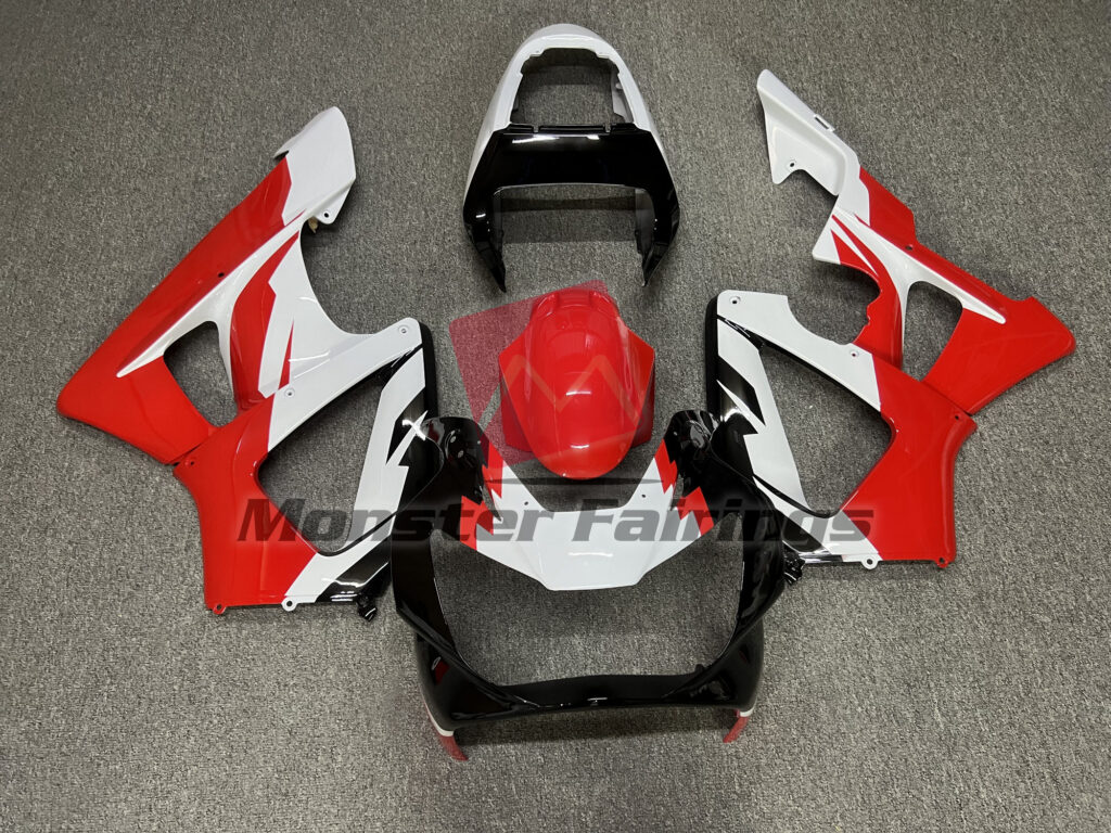 Honda CBR929RR 2000 - 2001 Gloss White, Red & Black ABS fairings - custom motorcycle bodywork kit by Monster Fairings