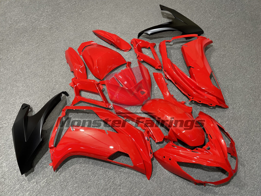 Gloss Red & Matte Black ABS fairings for Kawasaki ER6F 2012 - 2014 - premium OEM fit kit by Monster Fairings