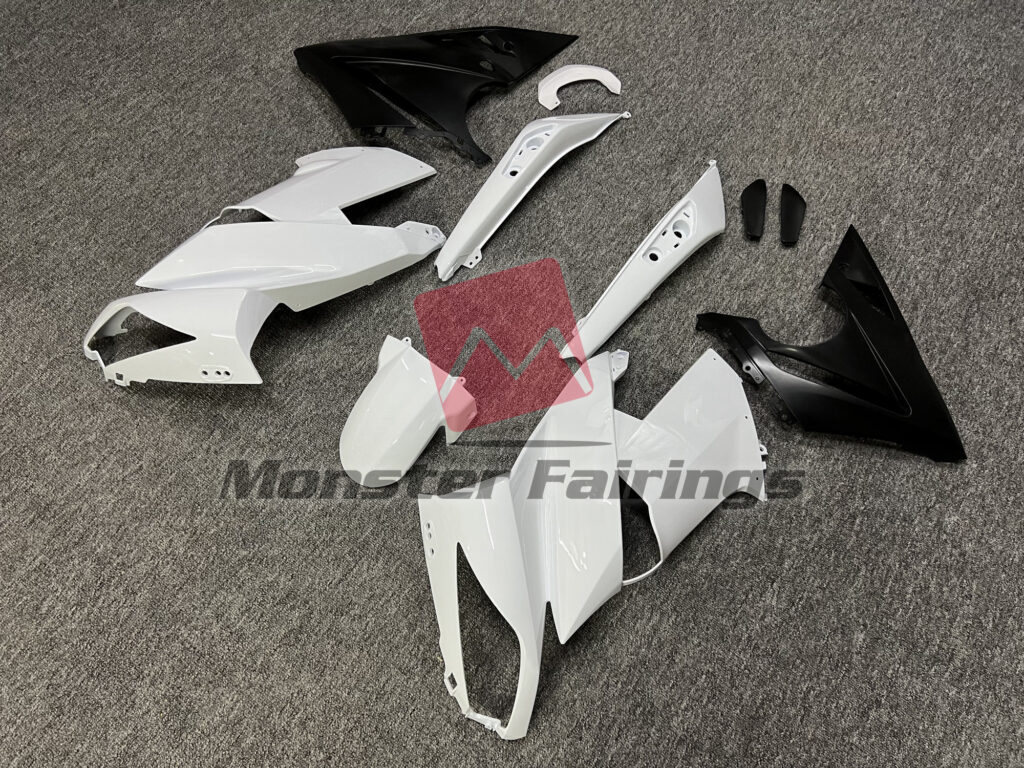 Gloss White & and Black ABS fairings for Kawasaki Ninja 650R 2009 - 2011 - premium OEM fit kit by Monster Fairings