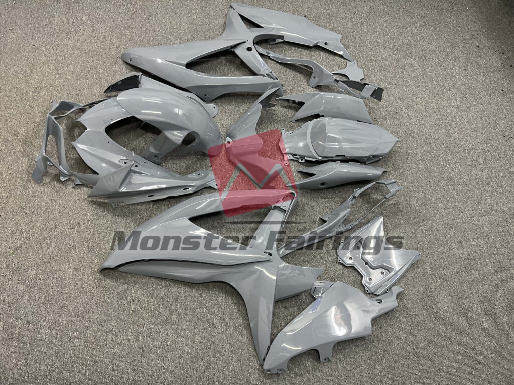 2008 - 2010 Suzuki GSXR 600 - 750 Gloss Light Nardo Gray fairing set - ABS injection, custom painted by Monster Fairings