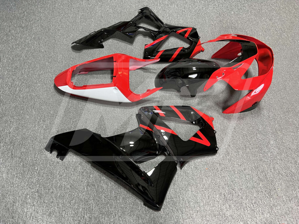Honda CBR929 custom ABS fairings 2000 - 2001 in Gloss Red & Black with White - durable replacement kit, Monster Fairings
