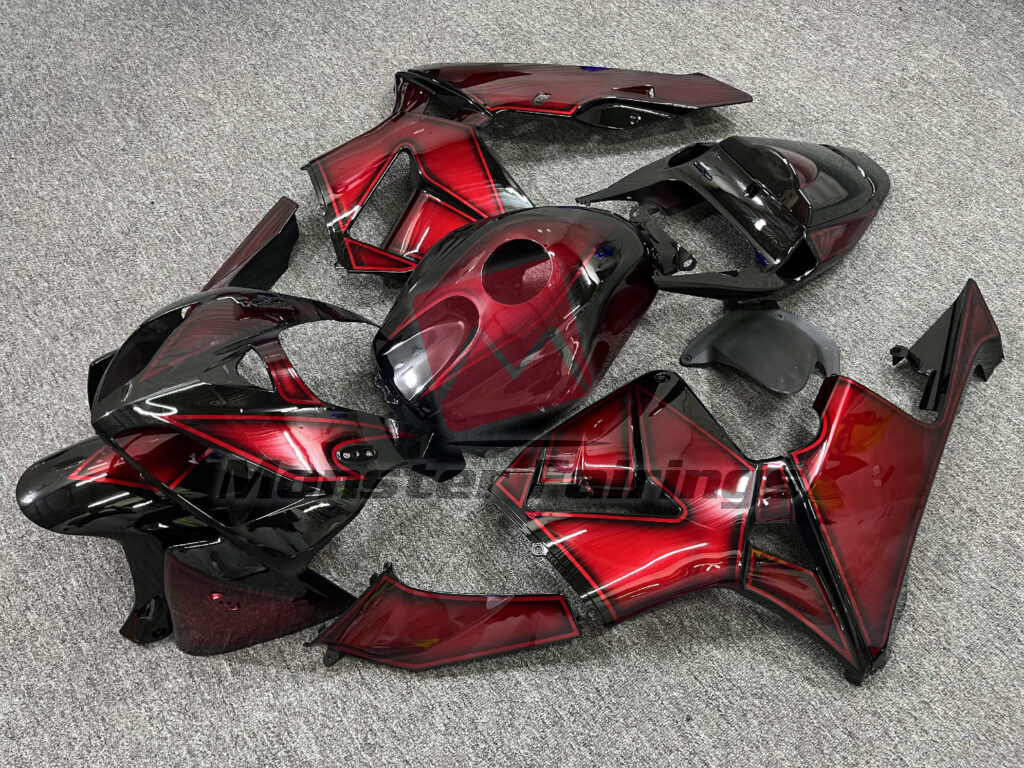 Gloss Black & Candy Red ABS fairings for Honda CBR600RR 2005 - 2006 - premium OEM fit kit by Monster Fairings