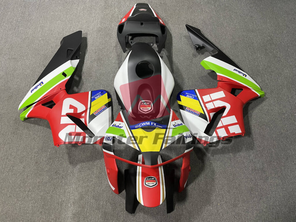 Honda CBR600RR 2005 - 2006 Matte White & Red Givi ABS fairings - custom motorcycle bodywork kit by Monster Fairings