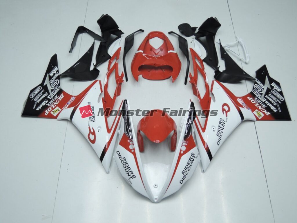 Triumph Daytona 675 2013 - 2017 Red and White ABS fairings - custom motorcycle bodywork kit by Monster Fairings