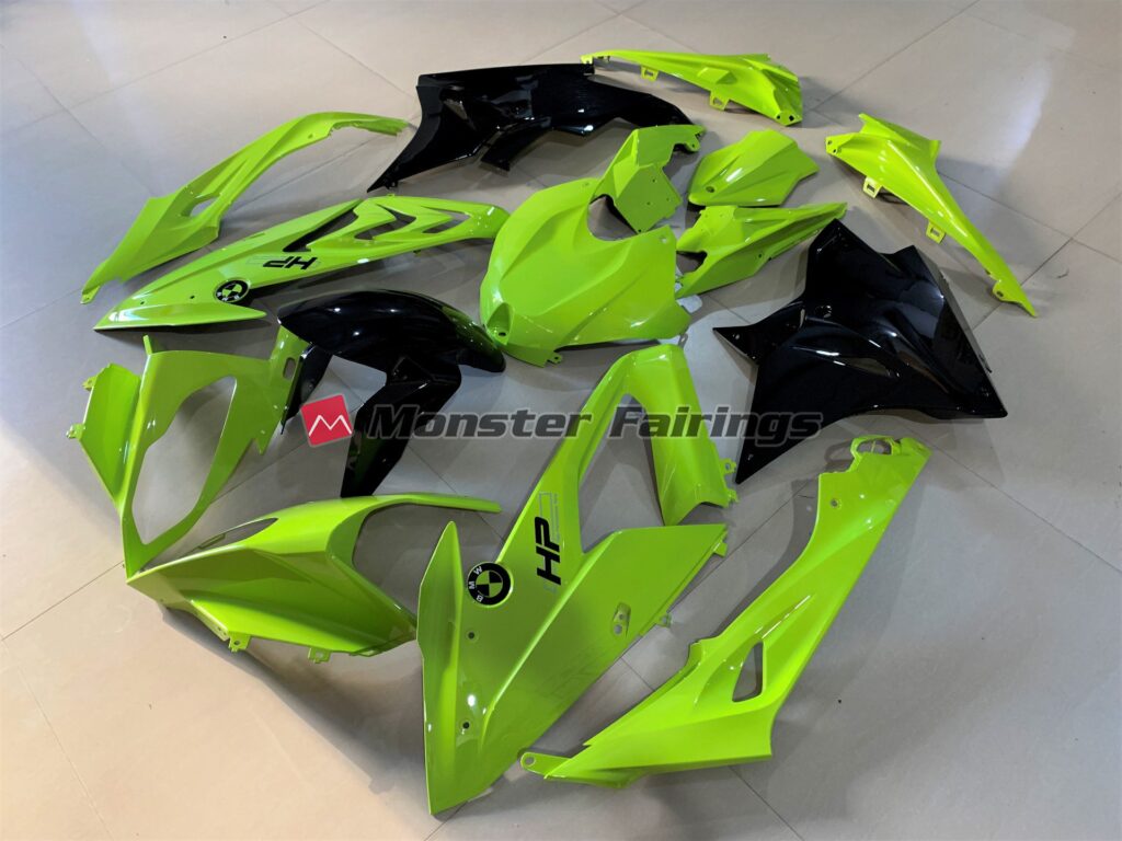 High Viz Yellow HP ABS fairings for BMW S1000RR 2017 - 2018 - premium OEM fit kit by Monster Fairings