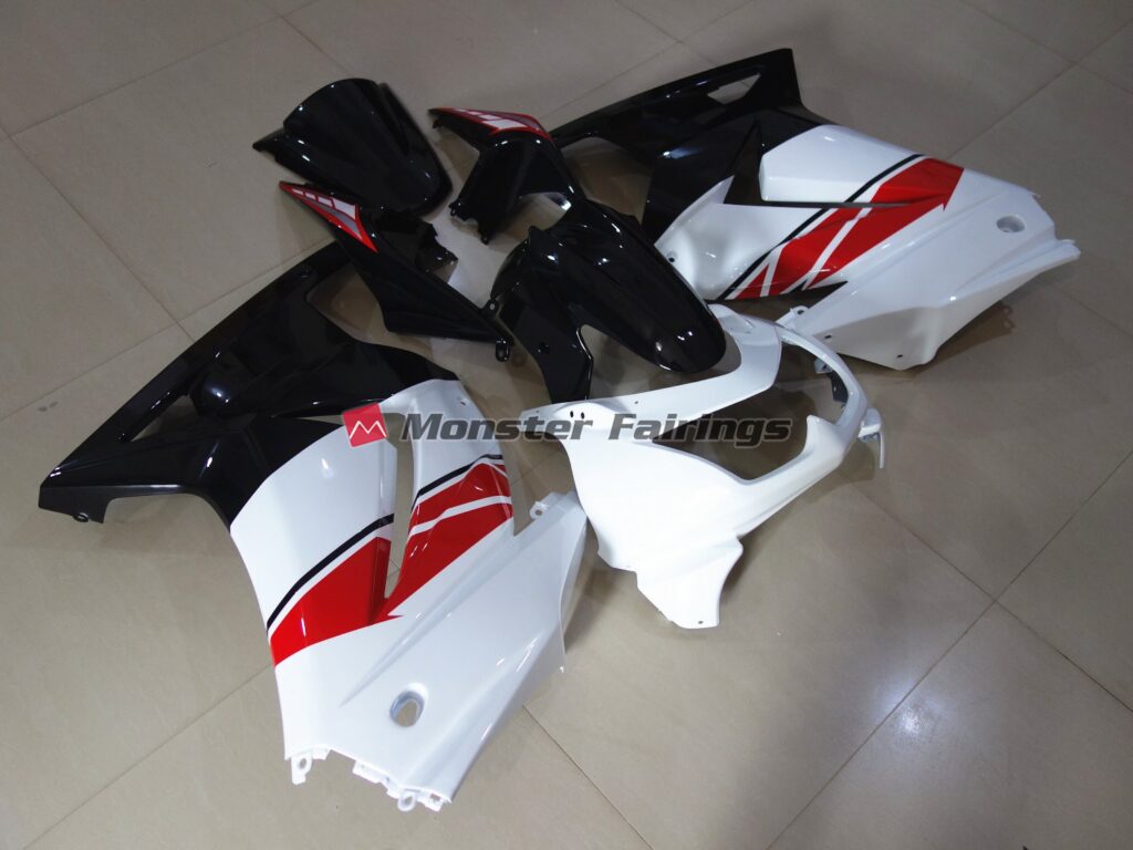 Red Black and White ABS fairings for Kawasaki Ninja 250 2008 - 2013 - premium OEM fit kit by Monster Fairings