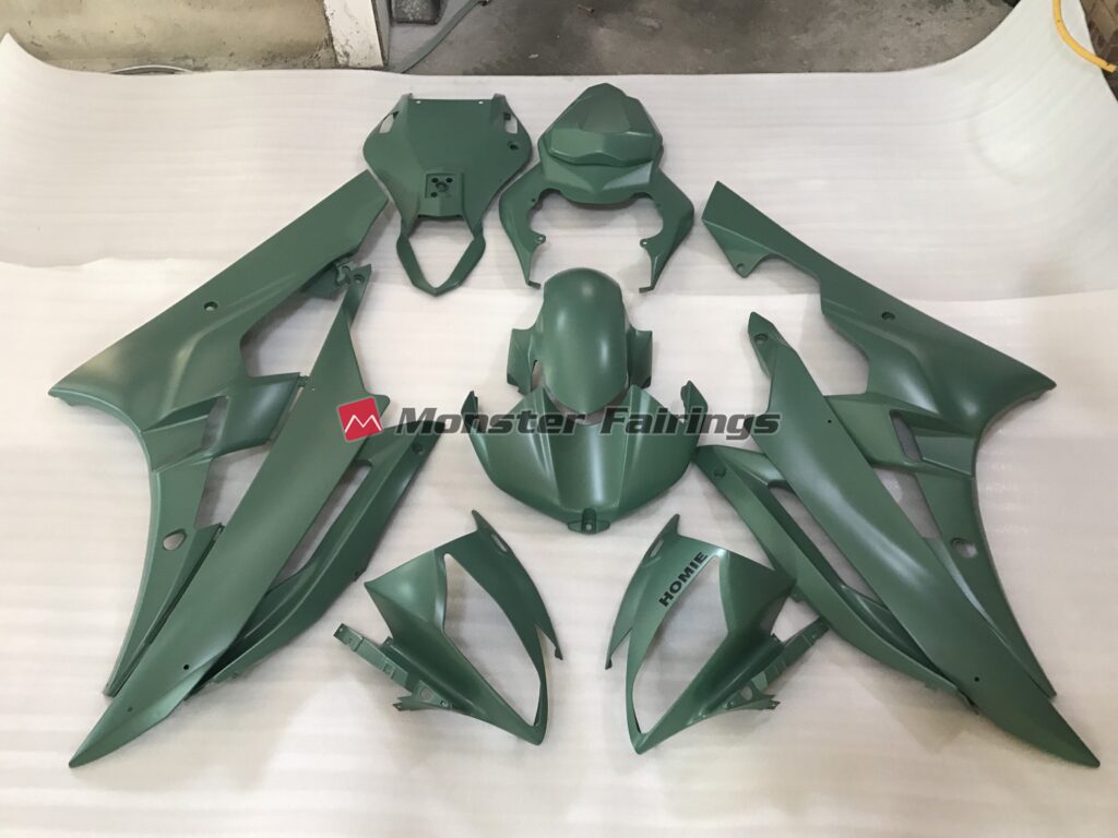 Yamaha R6 2006 - 2007 Military Green ABS fairings - custom motorcycle bodywork kit by Monster Fairings