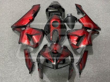 Honda CBR600RR 2005-2006 Gloss Black & Candy Red ABS Fairings | Monster Fairings