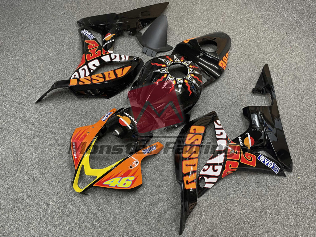 Honda CBR600RR custom ABS fairings 2007 - 2008 in Gloss Rossi 46 - durable replacement kit, Monster Fairings