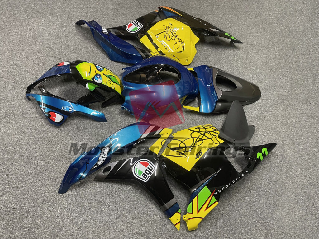 Honda CBR600RR custom ABS fairings 2009 - 2012 in Blue Shark - durable replacement kit, Monster Fairings