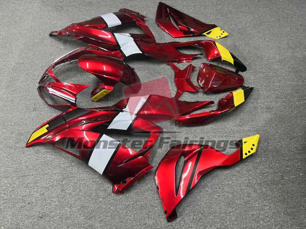 2013 - 2018 Kawasaki ZX6R Candy Apple fairing set - ABS injection, custom painted by Monster Fairings