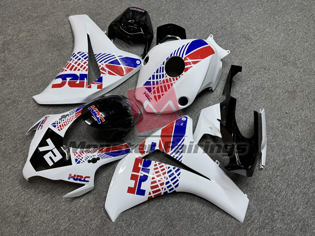 Gloss White & Black with Red HRC ABS fairings for Honda CBR1000RR 2008 - 2011 - premium OEM fit kit by Monster Fairings