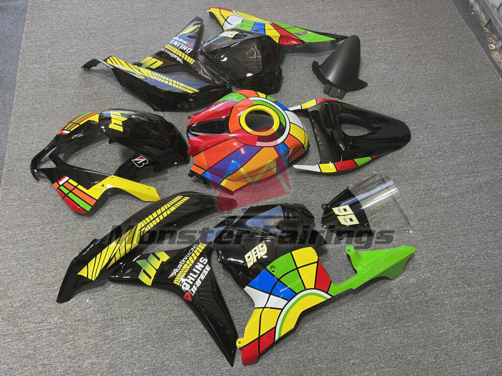 2009 - 2012 Honda CBR600RR HP 99 fairing set - ABS injection, custom painted by Monster Fairings