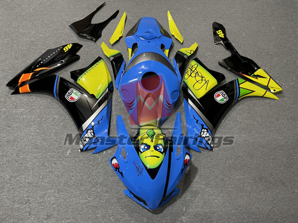 Honda CBR1000RR 2012 - 2016 Blue Shark Teeth ABS fairings - custom motorcycle bodywork kit by Monster Fairings