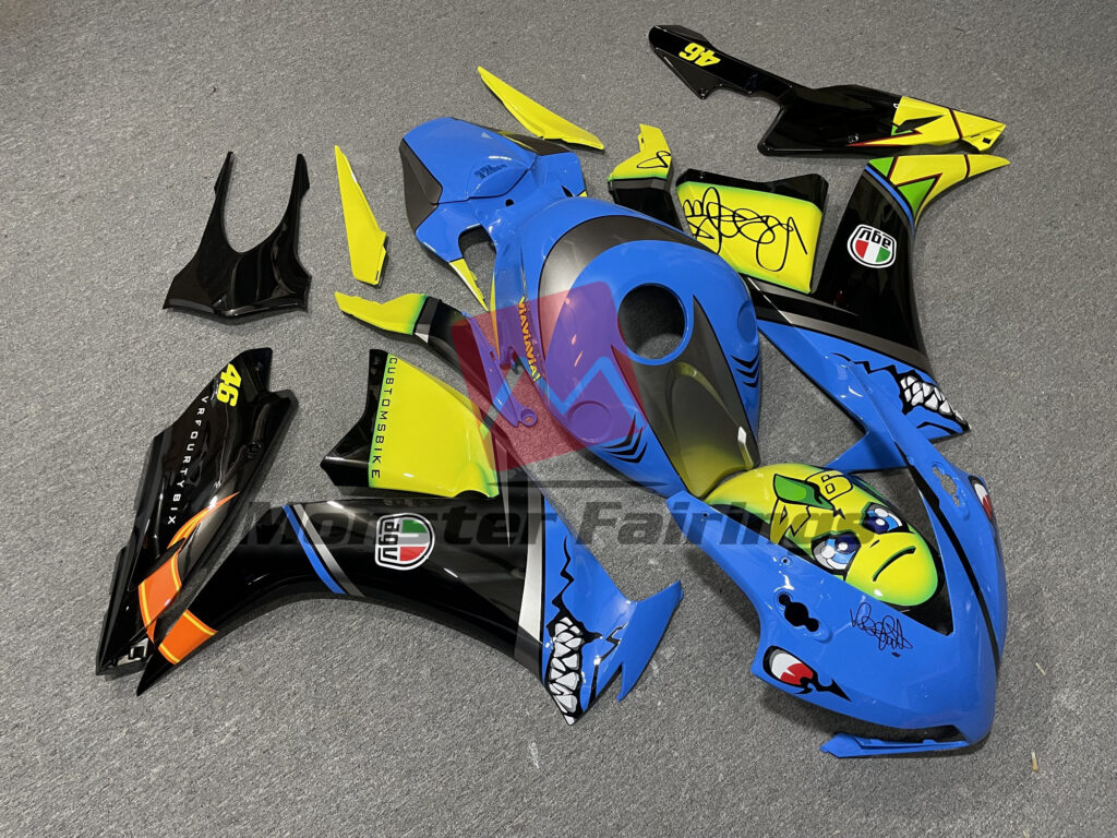 Blue Shark Teeth ABS fairings for Honda CBR1000RR 2012 - 2016 - premium OEM fit kit by Monster Fairings