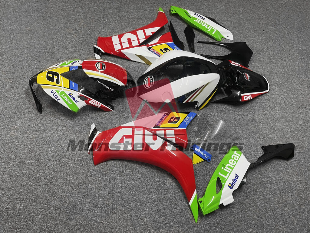 2012 - 2016 Honda CBR1000RR Gloss 6 Givi fairing set - ABS injection, custom painted by Monster Fairings