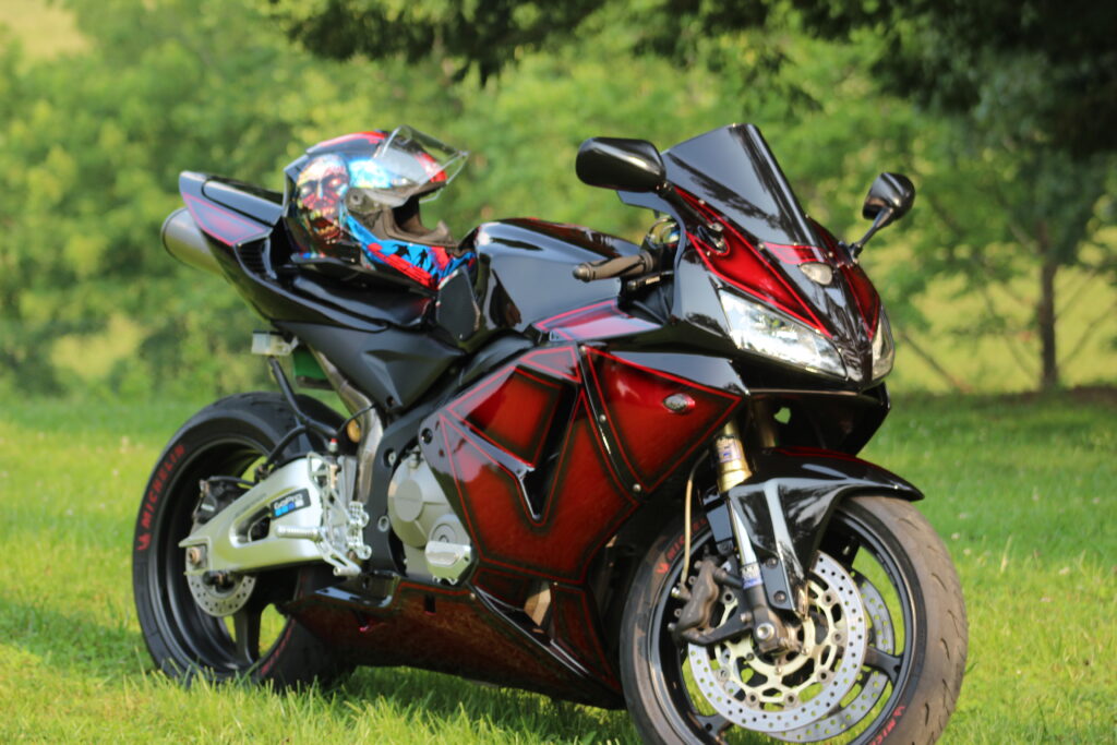 Honda CBR600RR 2005 - 2006 ABS fairings, Gloss Black & Candy Red - high - quality motorcycle kit by Monster Fairings