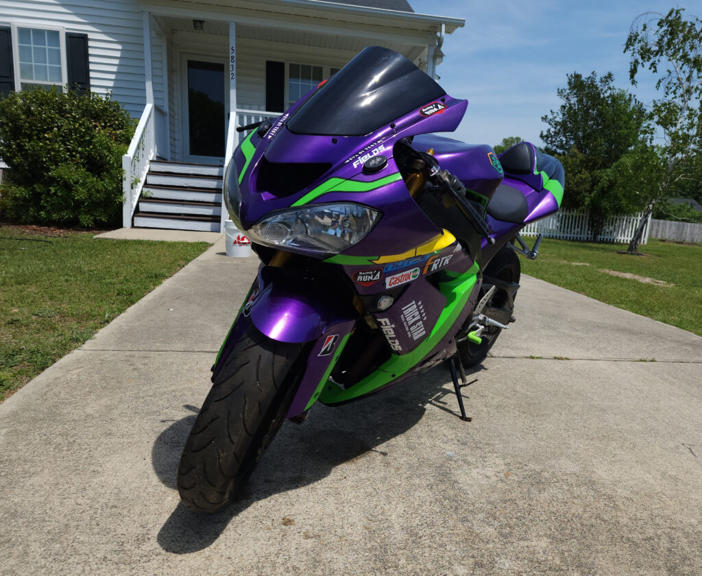 Monster Fairings ABS fairing kit for Kawasaki ZX10R 2004 - 2005 - Green Purple Trick Star, precise OEM fit