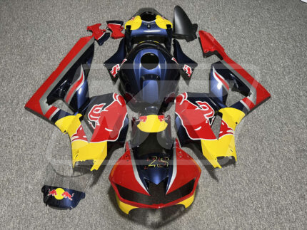 Honda CBR600RR 2013-2025 Gloss Red with Blue Bull ABS Fairings | Monster Fairings