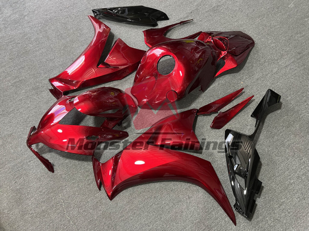 Honda CBR1000RR custom ABS fairings 2012 - 2016 in Gloss Deep Red & Black - durable replacement kit, Monster Fairings