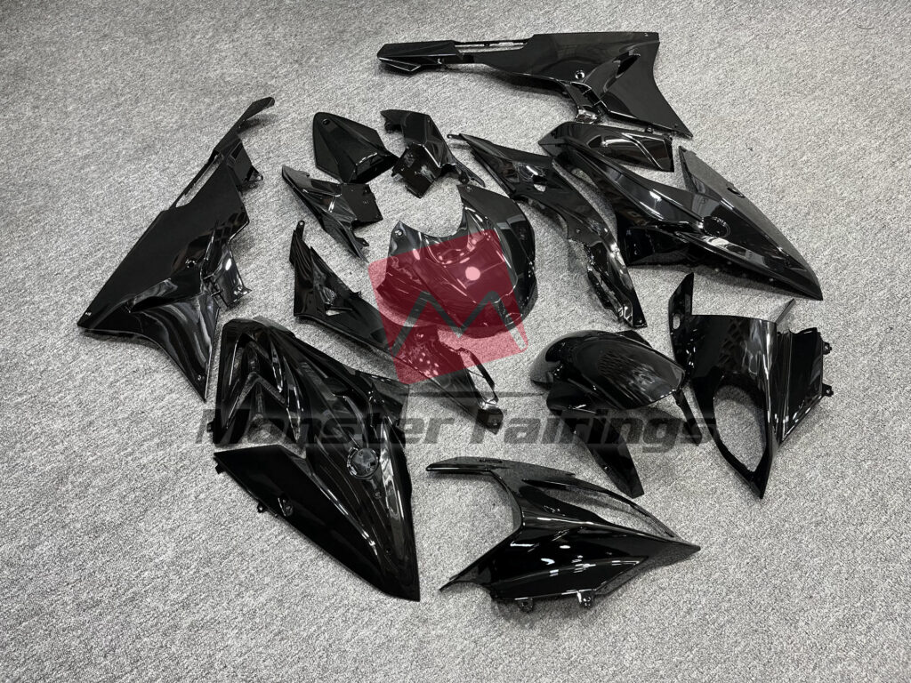 BMW S1000RR custom ABS fairings 2015 - 2016 in Gloss Black - durable replacement kit, Monster Fairings