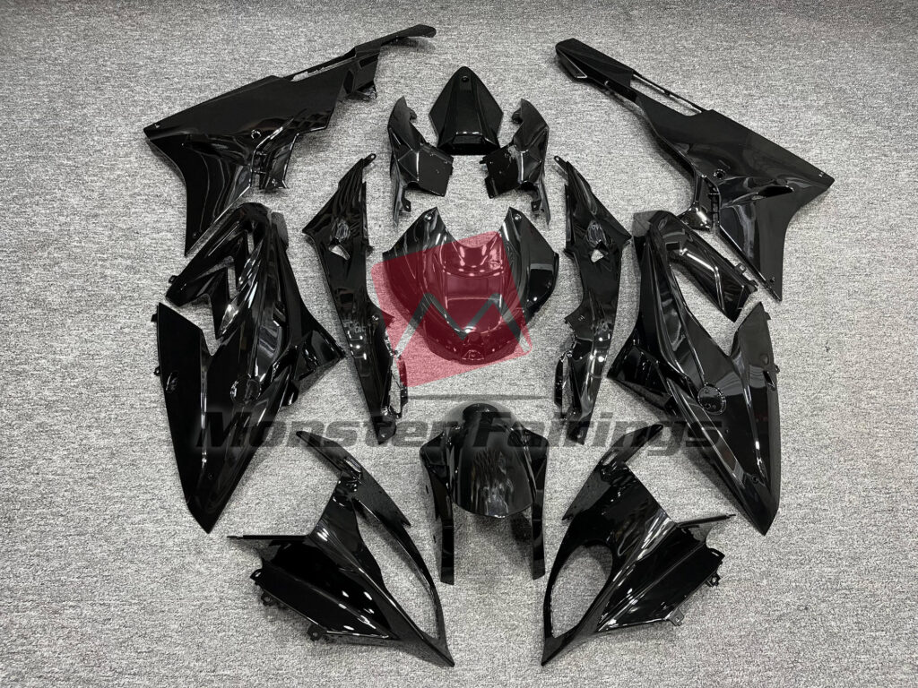 BMW S1000RR 2015 - 2016 Gloss Black ABS fairings - custom motorcycle bodywork kit by Monster Fairings