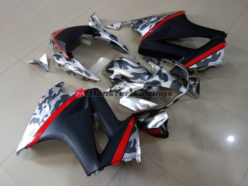 Gloss Black & Gray Camo ABS fairings for Honda VFR800 2002 - 2012 - premium OEM fit kit by Monster Fairings