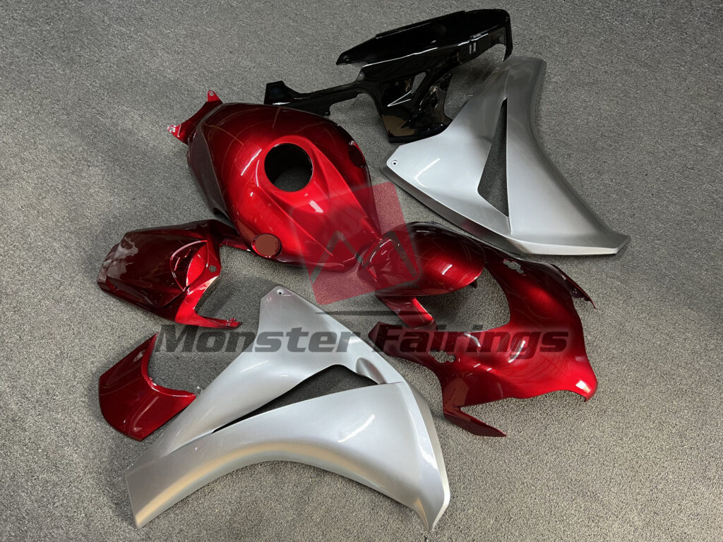 Gloss Silver & Candy Red ABS fairings for Honda CBR1000RR 2008 - 2011 - premium OEM fit kit by Monster Fairings