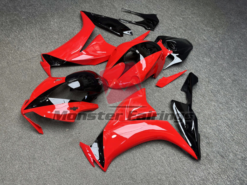 2012 - 2016 Honda CBR1000RR Gloss Red & Black fairing set - ABS injection, custom painted by Monster Fairings