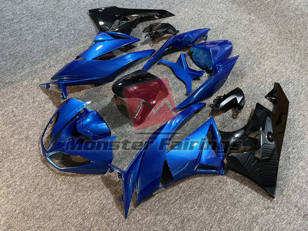 Gloss Bright Blue & Black ABS fairings for Kawasaki ZX6R 2009 - 2012 - premium OEM fit kit by Monster Fairings