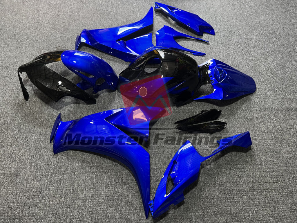 2012 - 2016 Honda CBR1000RR Gloss Vibrant Blue & Black fairing set - ABS injection, custom painted by Monster Fairings