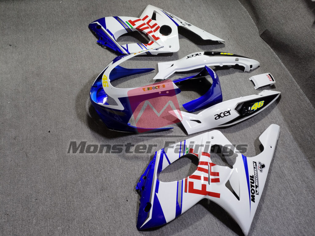 1998 - 2007 Yamaha YZF600 Gloss Fiat fairing set - ABS injection, custom painted by Monster Fairings