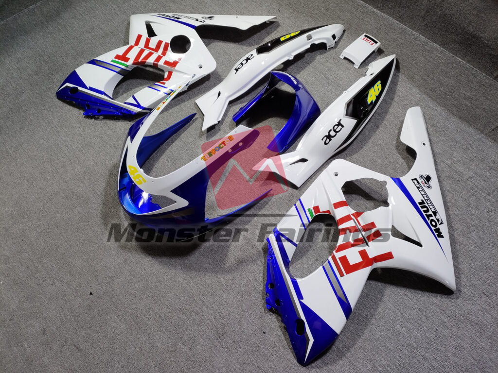 Yamaha YZF600 custom ABS fairings 1998 - 2007 in Gloss Fiat - durable replacement kit, Monster Fairings
