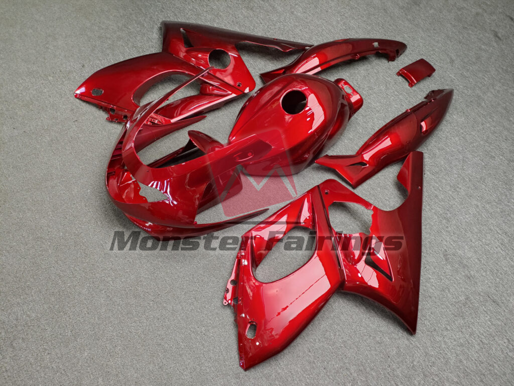 1998 - 2007 Yamaha YZF600 Gloss Candy Red fairing set - ABS injection, custom painted by Monster Fairings