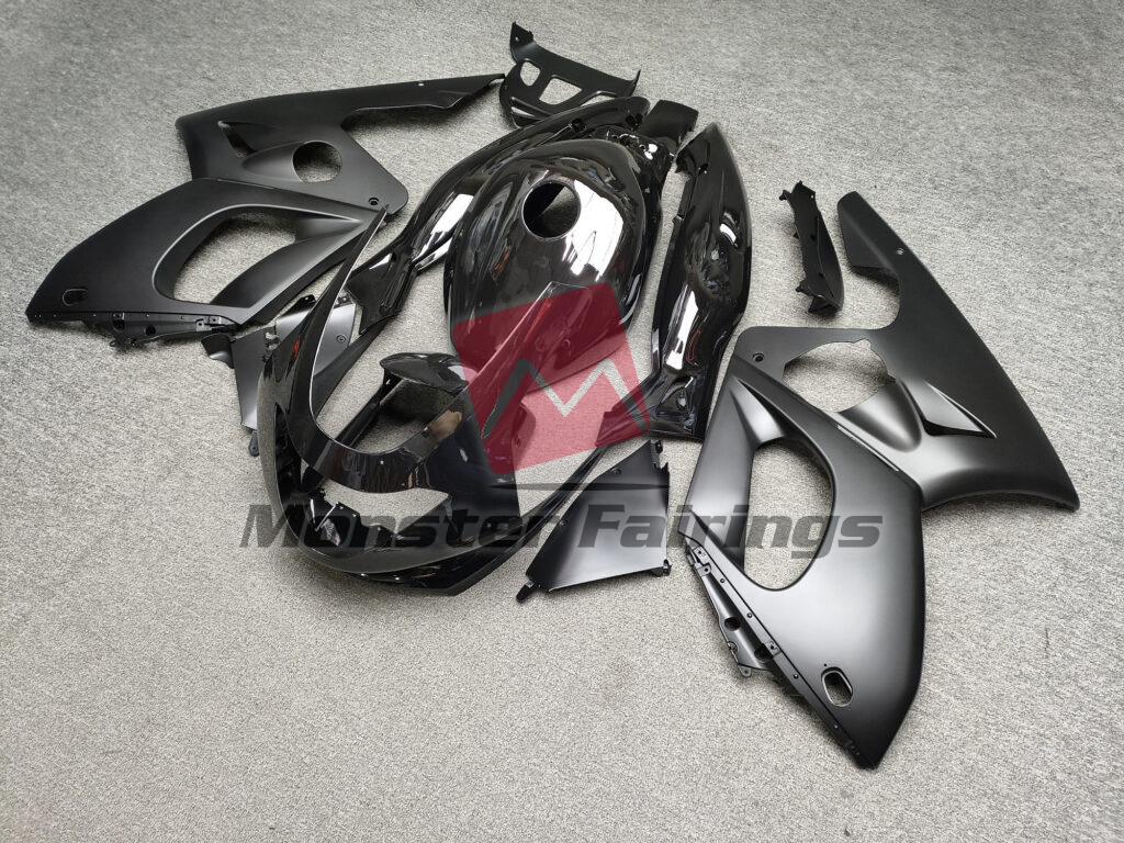 Yamaha YZF600 custom ABS fairings 1998 - 2007 in Gloss & Matte Black - durable replacement kit, Monster Fairings