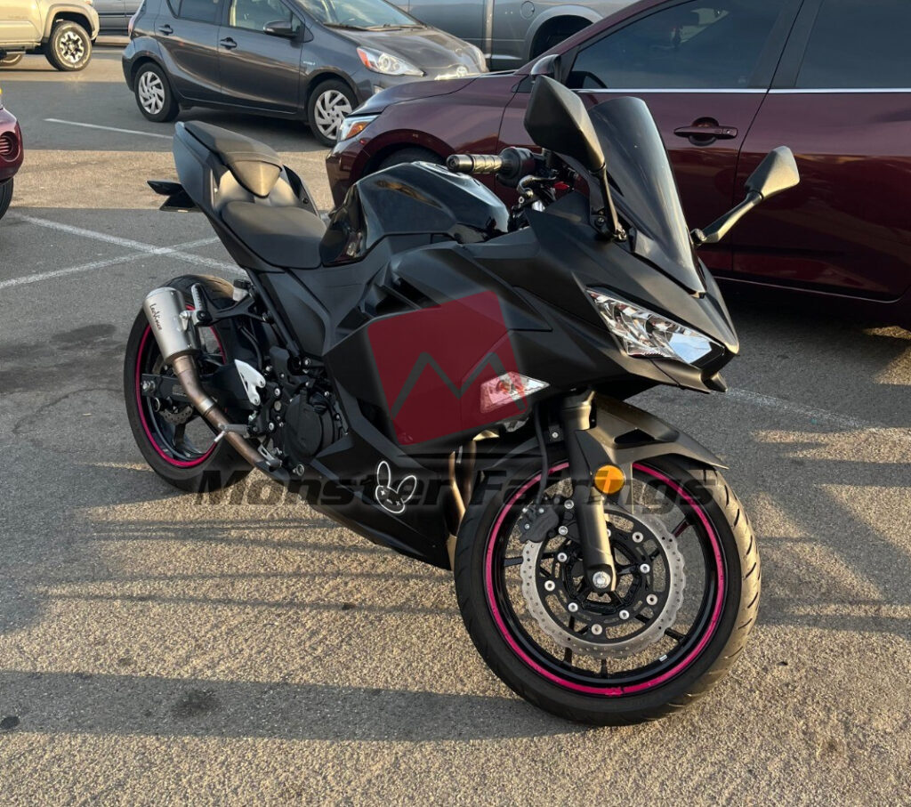 Kawasaki Ninja 400 2018 - 2024 ABS fairings, Matte Black - high - quality motorcycle kit by Monster Fairings