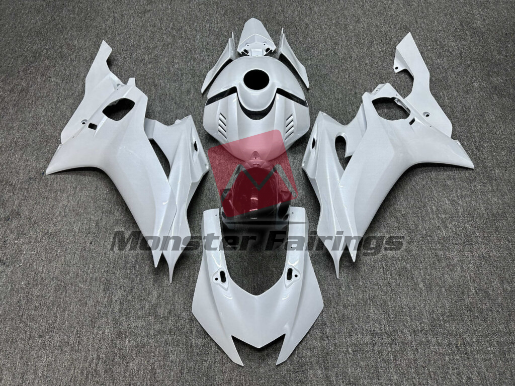 Yamaha R6 2017 - 2022 Pearl White ABS fairings - custom motorcycle bodywork kit by Monster Fairings