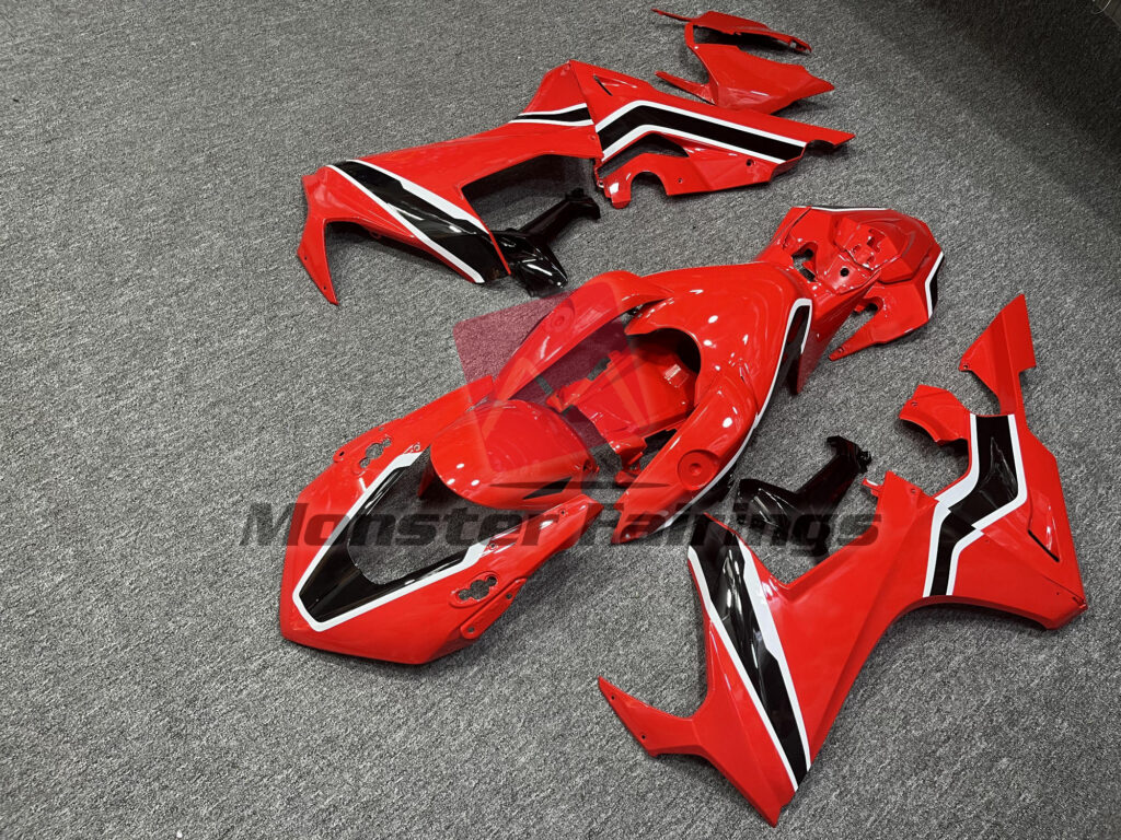 Gloss Red with Black ABS fairings for Honda CBR1000RR 2017 - 2025 - premium OEM fit kit by Monster Fairings